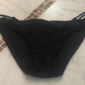 Low rise black bikini bottoms